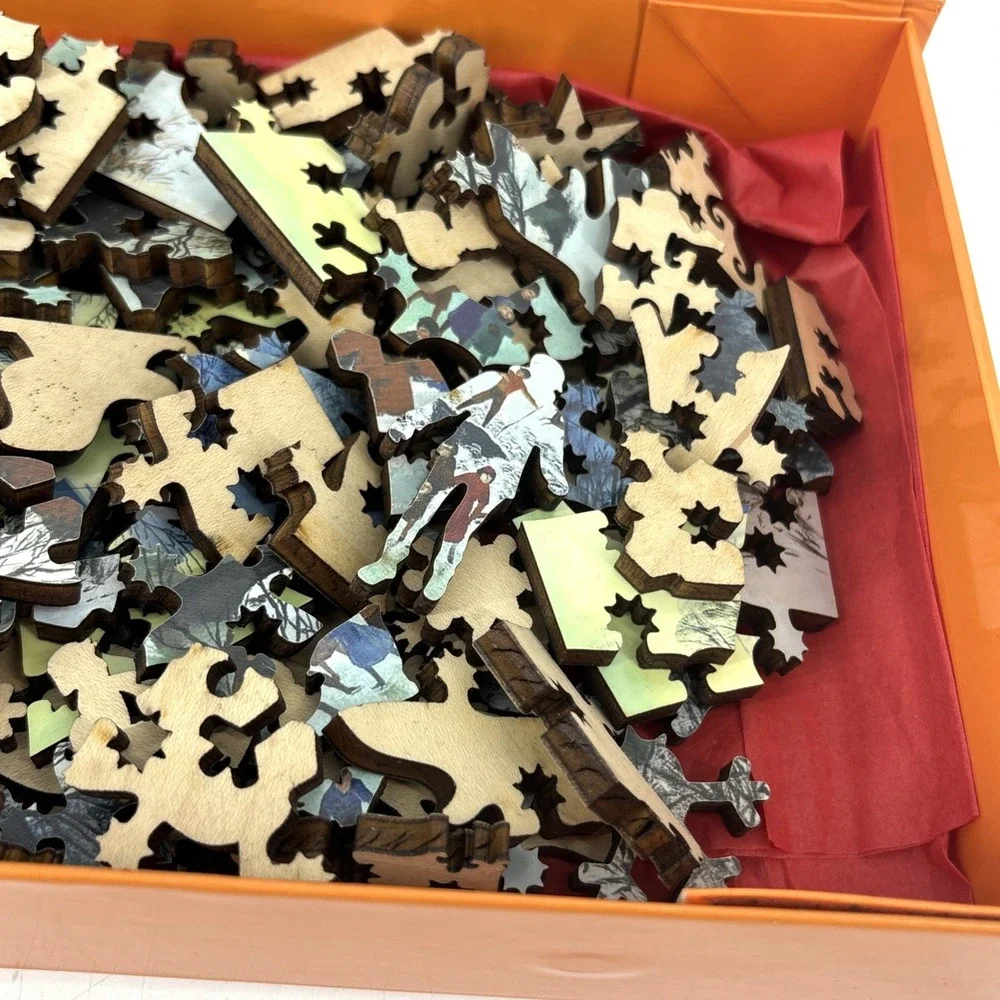 Fox Smart Box Premium Wood Jigsaw Puzzle Whimsies Skating in Central Park 180 PC